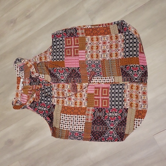 Patchwork Sleeveless Tank Top - Picture 1 of 8